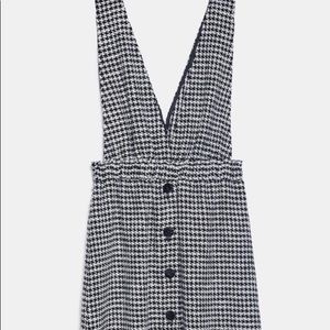 ZARA Plaid Pinafore Dress